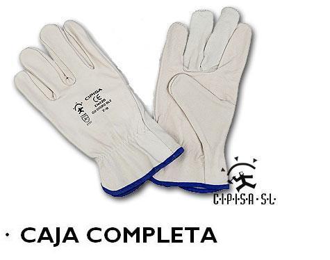 Caja completa guante piel flor vacuno