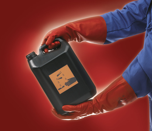 Guante Solvex plus rojo