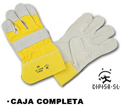 Caja completa guante serraje amarillo
